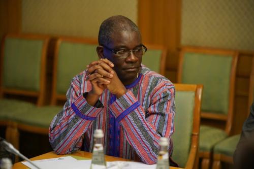 Le Président de la Chambre de contrôle des entreprises publiques, Thomas OUEDRAOGO lors des travaux